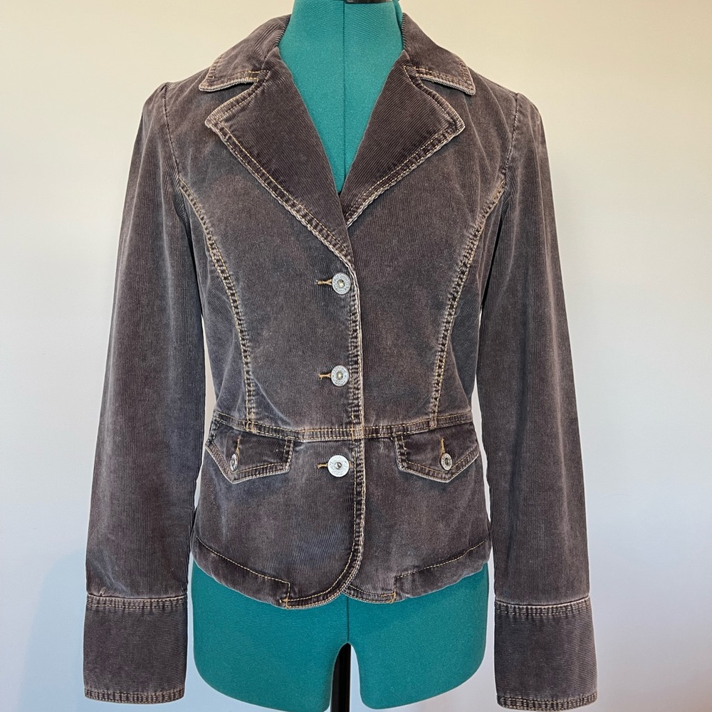 Tommy Hilfiger Corduroy Blazer Peplum Jacket